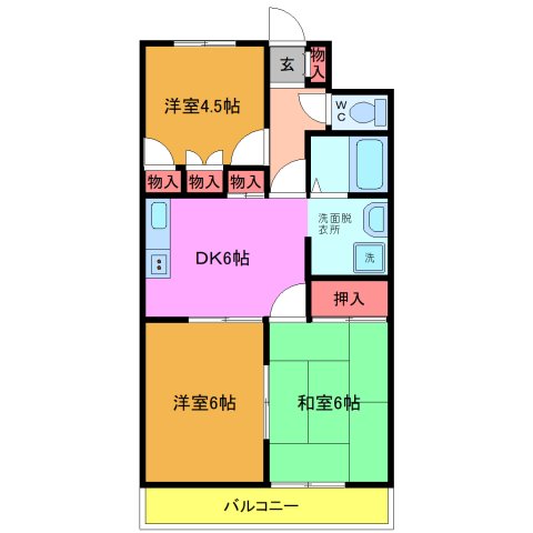 【市川市田尻のアパートの間取り】