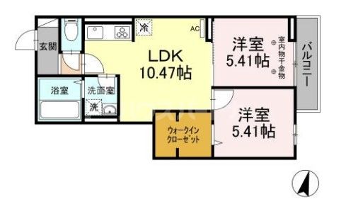 足立区扇のアパートの間取り