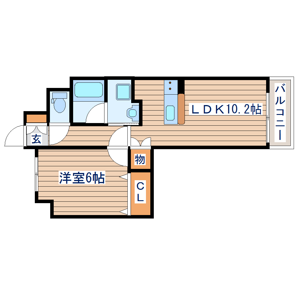 LaSante榴岡の間取り