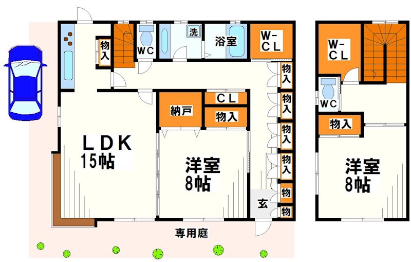 調布市菊野台のアパートの間取り