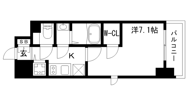 【エスリード神戸三宮ラグジェの間取り】