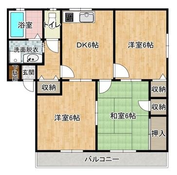 呉市広大新開のアパートの間取り