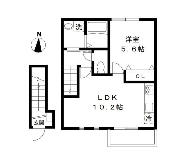 千葉市緑区あすみが丘東のアパートの間取り