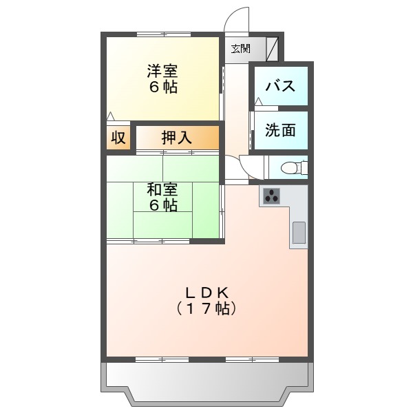 【エステイタスＫＮ ６の間取り】