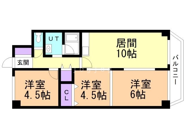 メモリアル８８ハイツの間取り