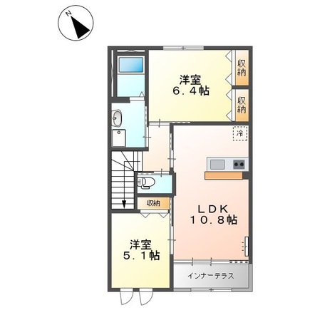 新潟市秋葉区中野のアパートの間取り