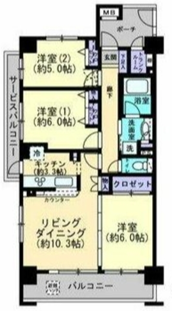 ブランヴェール西台の間取り