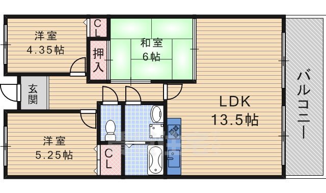 フリーディオ堂山の間取り