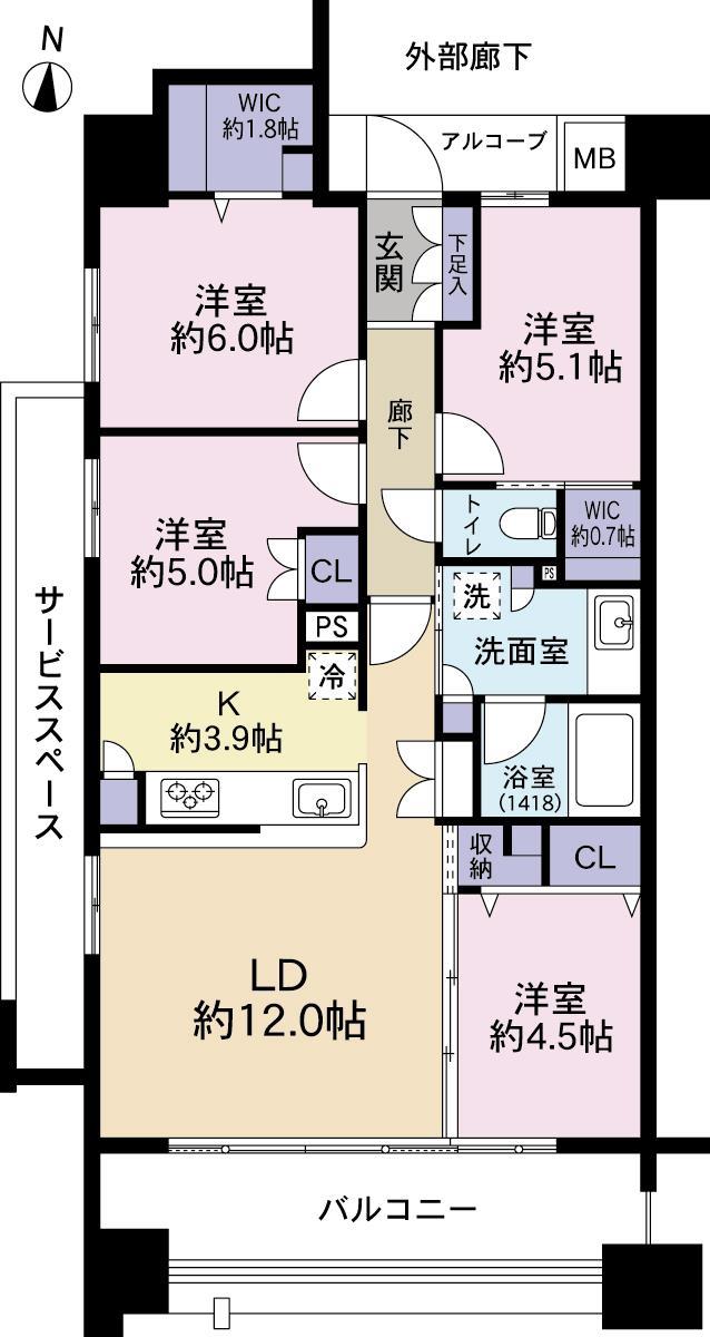 ミッドタワーいわきの間取り