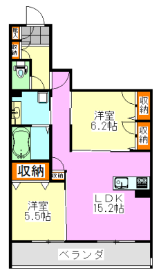 ベイサージュ東船橋の間取り