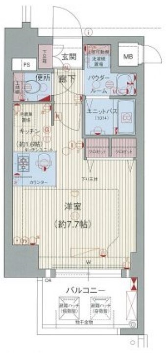 プレサンス神戸裁判所前デリシアの間取り