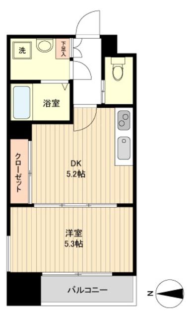 仙台市青葉区片平のマンションの間取り