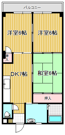 メルシーハイツ飯田Kの間取り