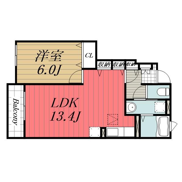 印西市木下のアパートの間取り