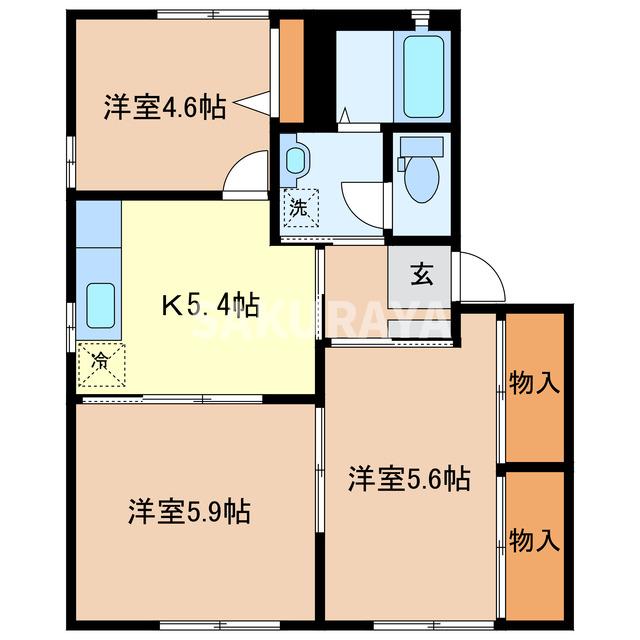 ラフォーレ福居7の間取り