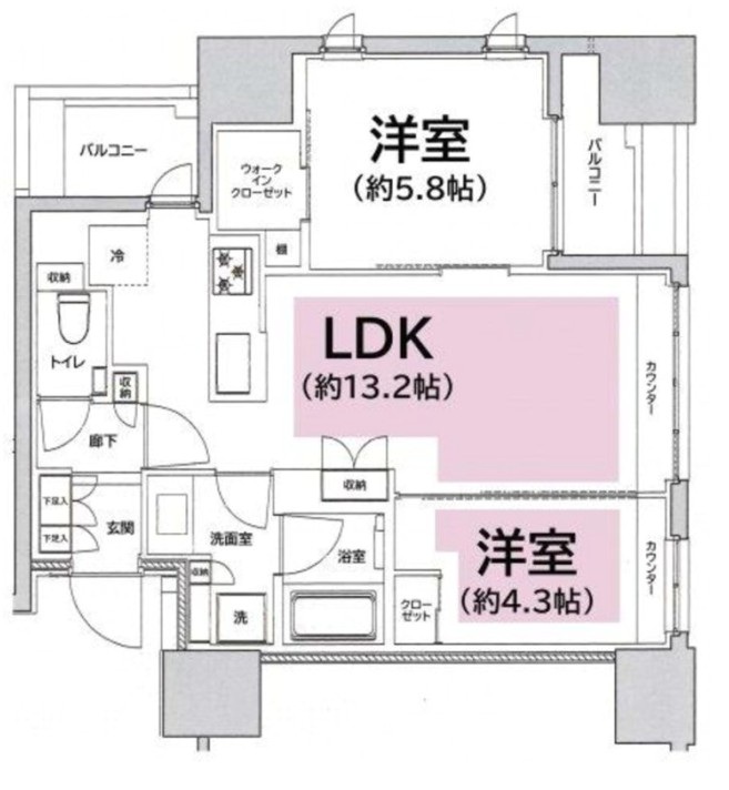 フレンシア築地の間取り写真