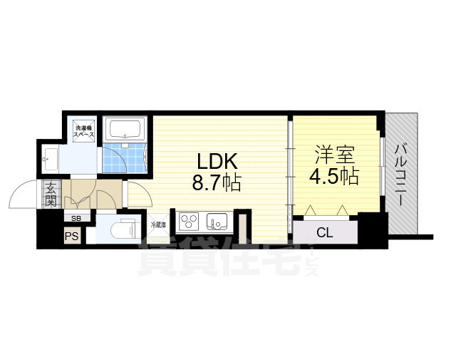地下鉄谷町線 野江内代駅 徒歩6分 8階建 築4年の間取り写真