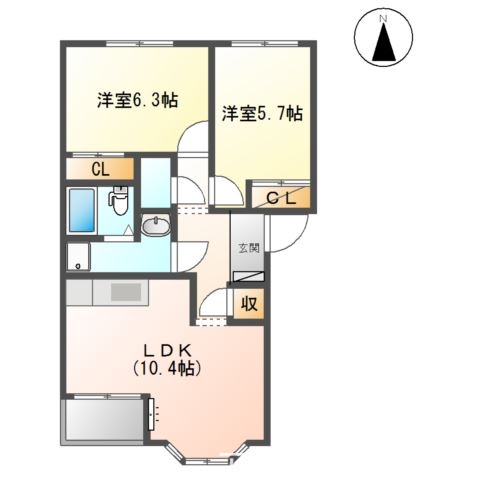 クレア雅の間取り写真