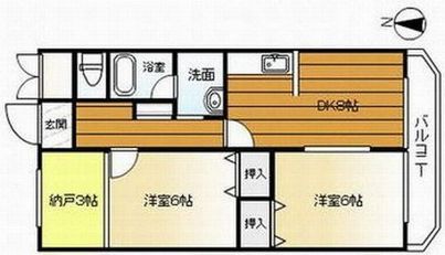 宇都宮市上戸祭のマンションの間取り