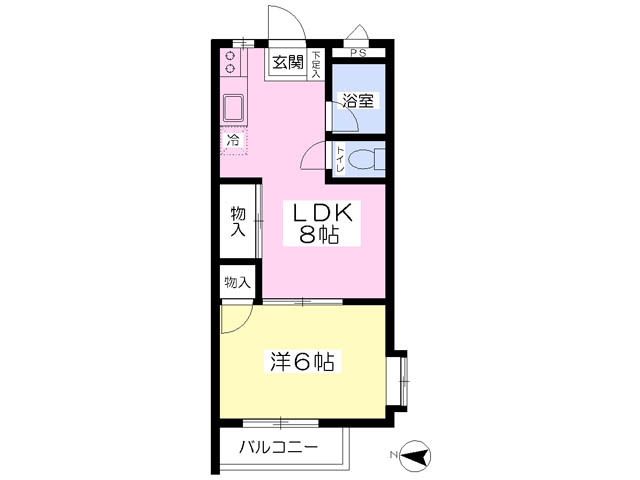 松山市石手のマンションの間取り