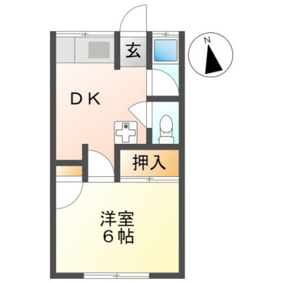 多田コーポ第２の間取り