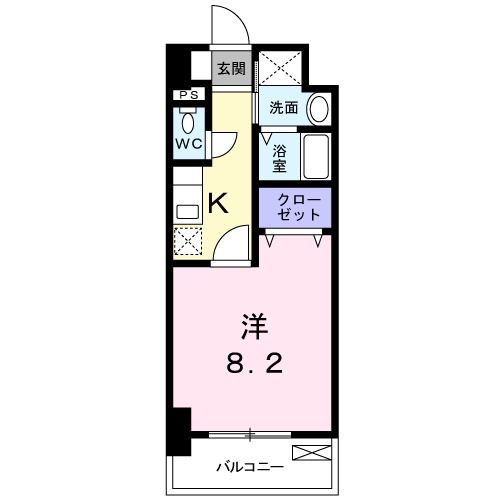 【広島市西区西観音町のマンションの間取り】