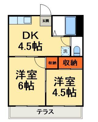 取手市台宿のアパートの間取り