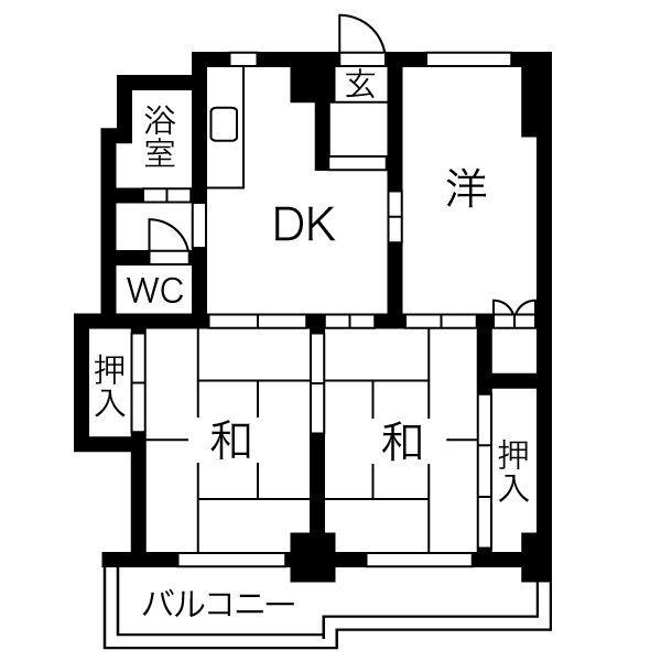 名古屋市守山区小六町のマンションの間取り