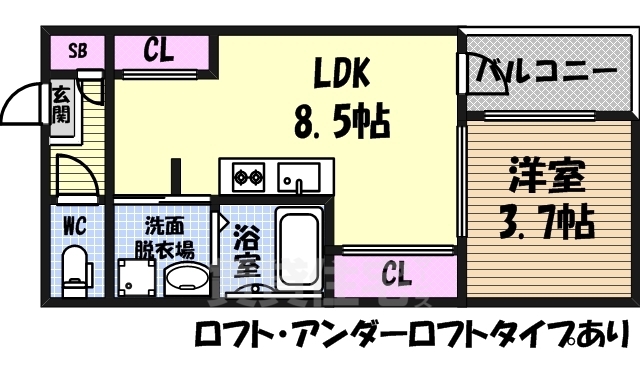 ハーモニーテラス清水7の間取り