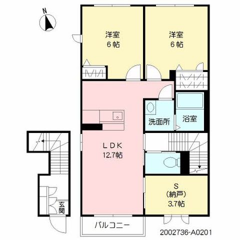 モンフレール亀川　8の間取り