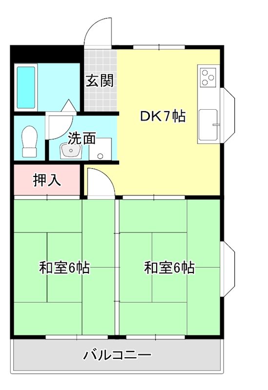 グランドール野洲（旧館）の間取り