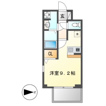 プレサンス名古屋ＳＴＡＴＩＯＮアライブの間取り