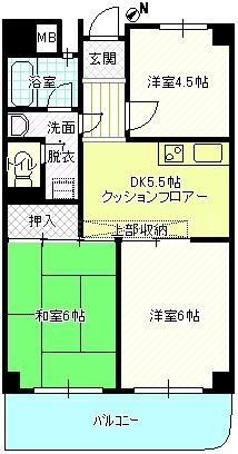 横浜市鶴見区鶴見中央のマンションの間取り