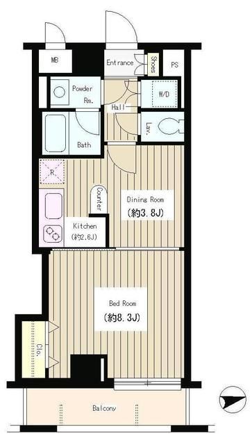 新宿区上落合のマンションの間取り