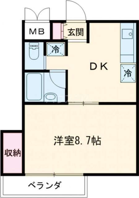 江戸川区中葛西のマンションの間取り