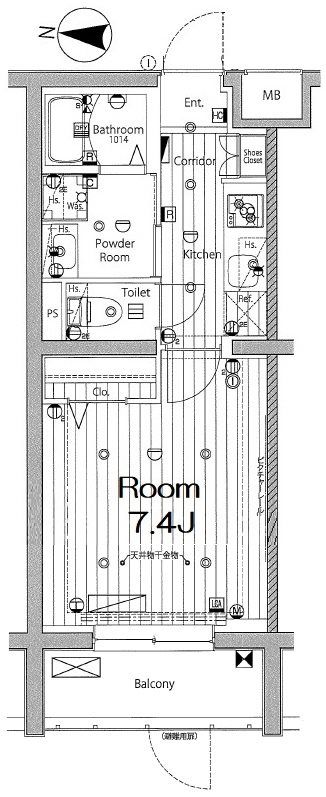 大田区池上のマンションの間取り