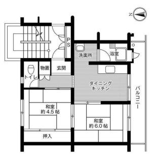 倉敷市広江のマンションの間取り