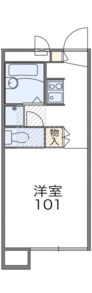 白岡市小久喜のアパートの間取り