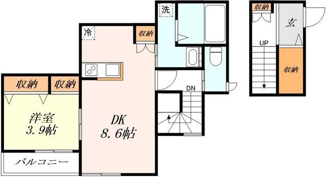 越谷市登戸町のマンションの間取り