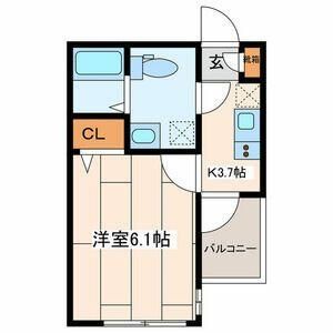 【座間市さがみ野のアパートの間取り】