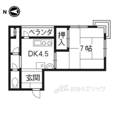 大津市中央のマンションの間取り