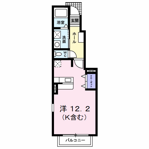 北九州市小倉南区朽網西のアパートの間取り