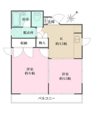 川崎市麻生区王禅寺西のマンションの間取り