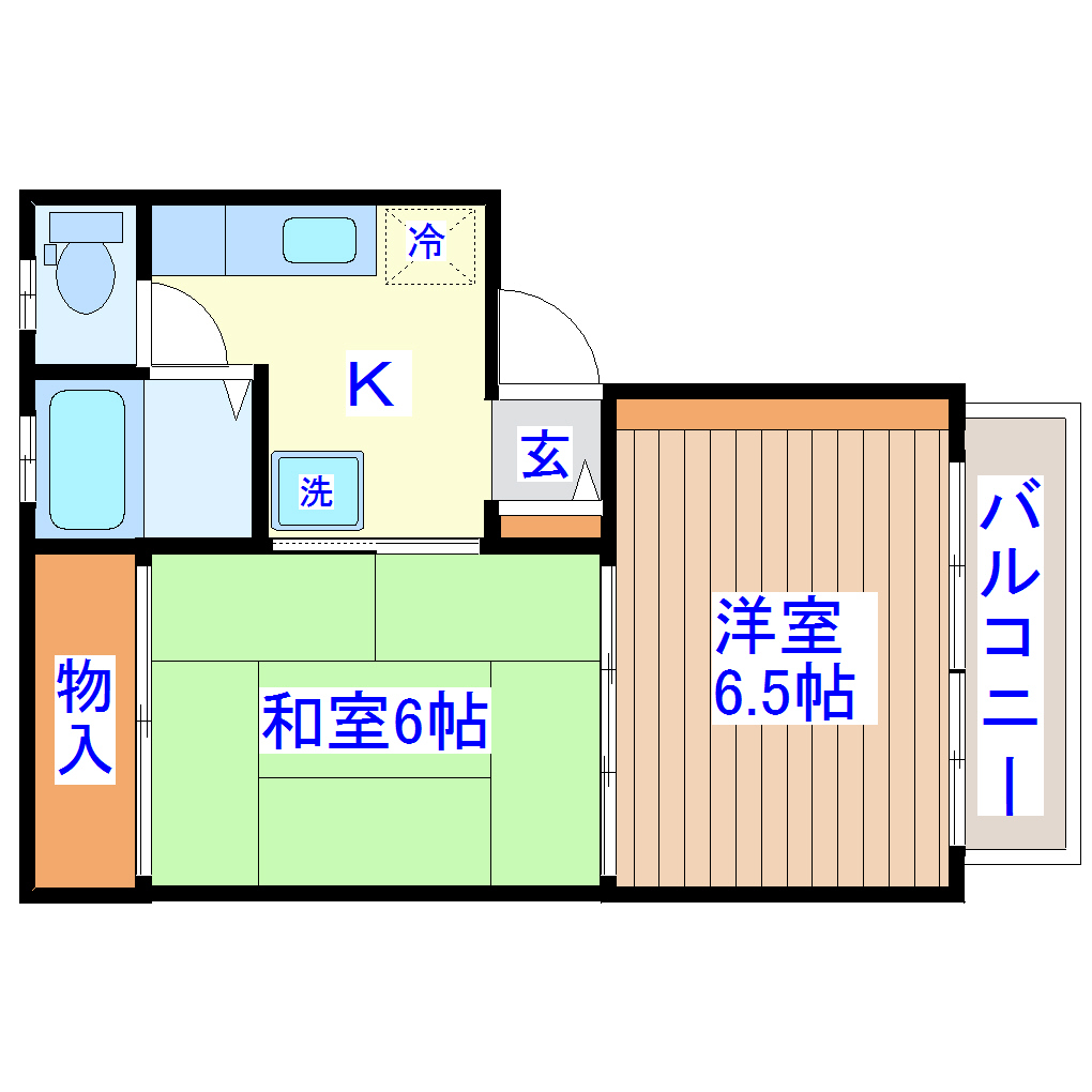 七曲ハイツIの間取り