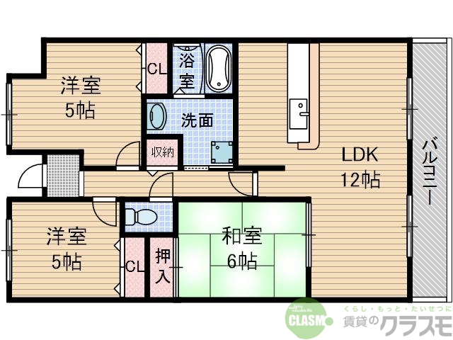 茨木市星見町のマンションの間取り