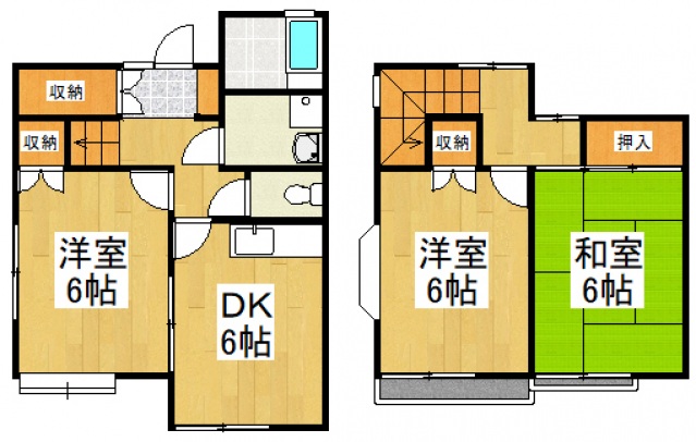 【金井ヶ丘テラスハウスの間取り】