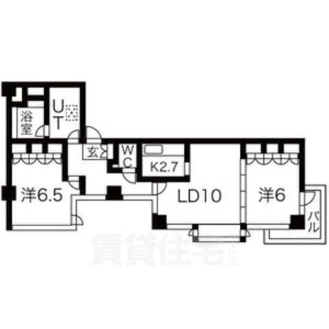 ヴェルビュ二条城東の間取り