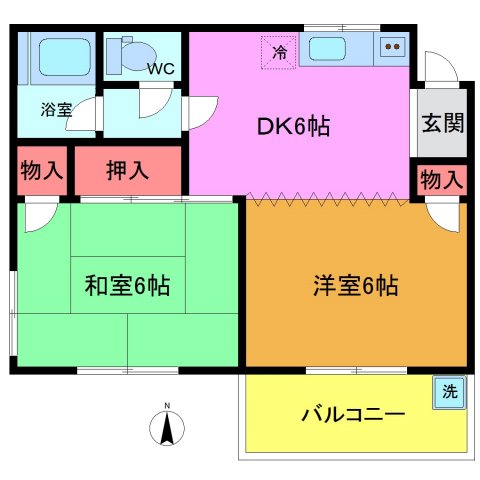 船橋市海神のアパートの間取り