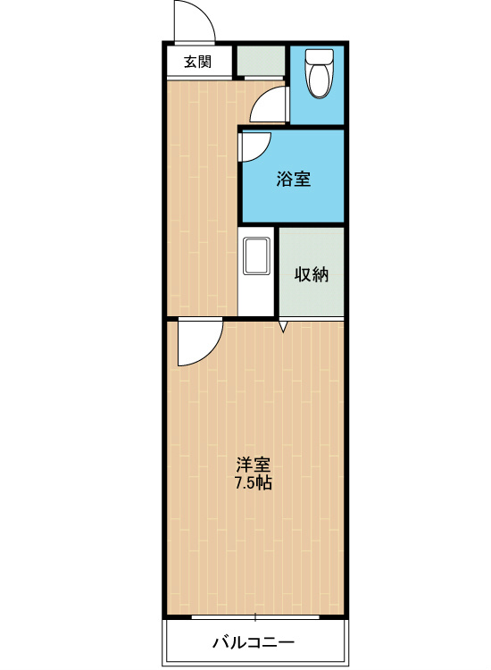 トーカン水前寺キャスティールの間取り