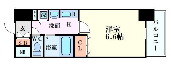 プレサンス本町プライムの間取り